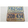 Image 2 : (3) 1976 Sask License Plates