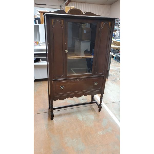 1950's China Cabinet (65" tall, 35" Wide, 14"Deep)