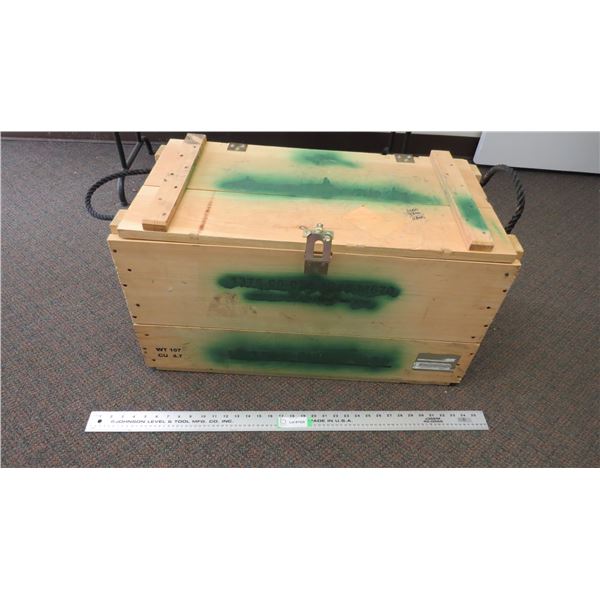 wooden ammo crate - 15.5"w x 30.5" long