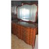 Image 2 : wooden 12 drawer dresser with mirror - 62L 22D 35H (height not including mirror)