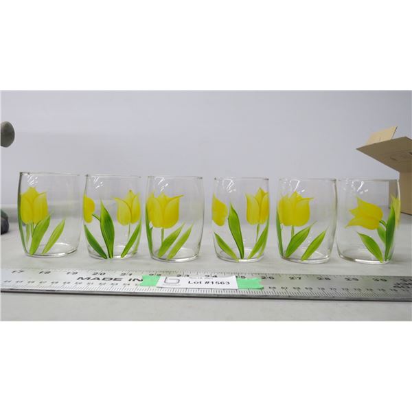 1940's painted glass tumblers (never used)