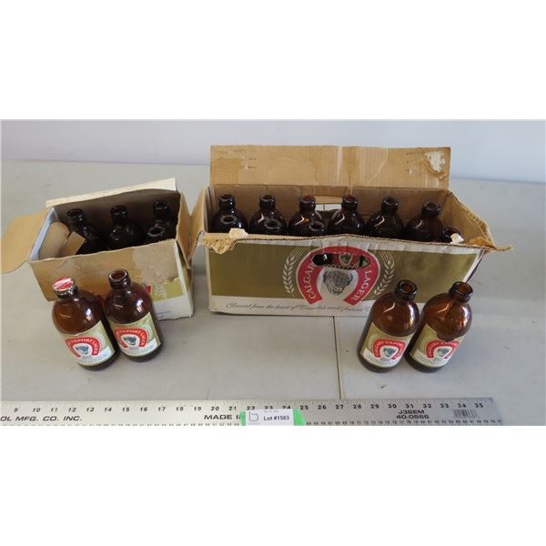Calgary expot lager (empty) beer bottles (in original boxes)