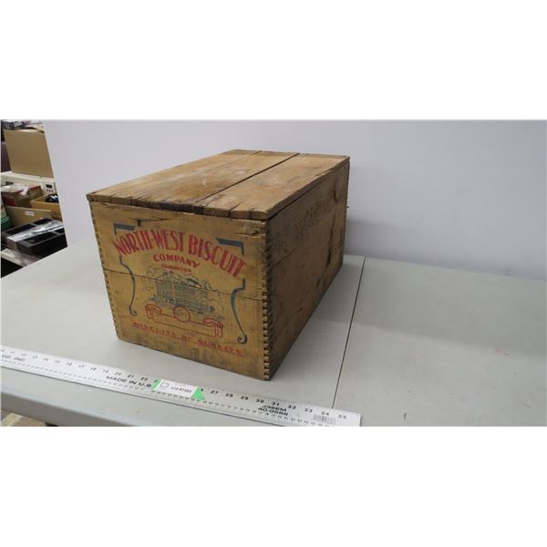 northwest biscuit co - wodden crate