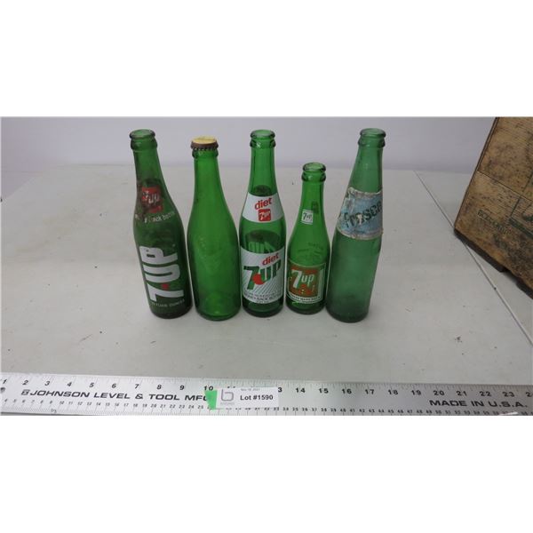 7up and other pop bottles