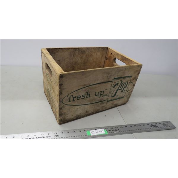 7up wooden crate