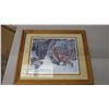 Image 2 : herbert piki red fox print in frame with certificate (18.5" x22.5")