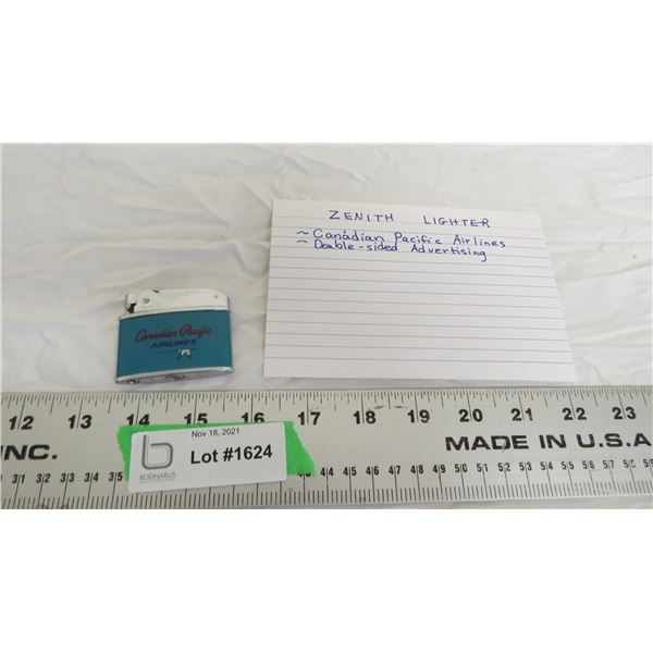 "zenith" lighter - canadian pacific airlines