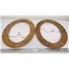 Image 7 : 2X The Money - vintage oval picture frames (covering has cracks)