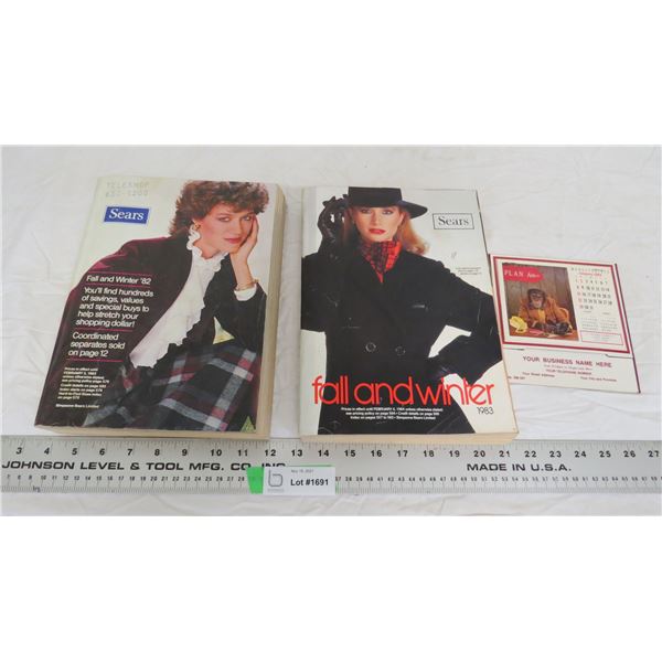 sears fall/winter 1982,83 catalogs + money shines 1984 calendar