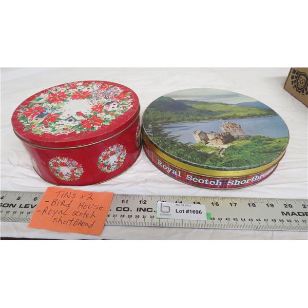(2) Collector tins -royal scotch shortbread + other