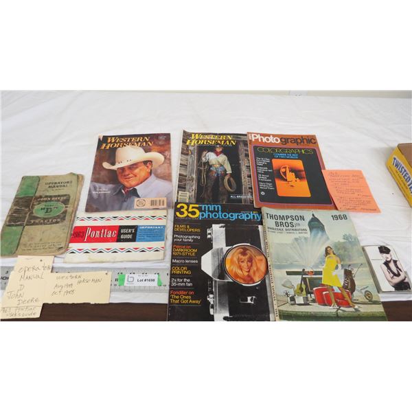 thompson bros 1968 catalog, JD operators manual, misc