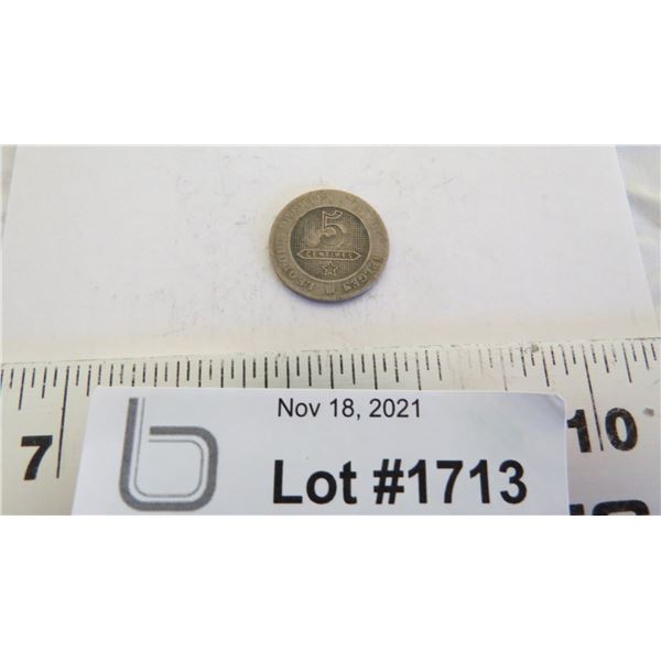 1862 5cent coin