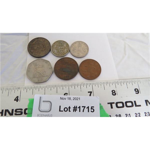 (6) foreign coins