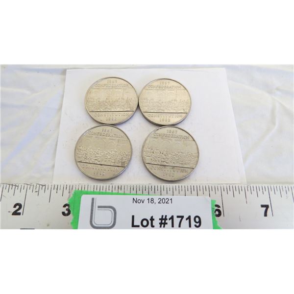 (4) 1861-1982 confederation coins
