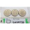Image 1 : (3) 1972,72,85 Canadian 50 cent coins