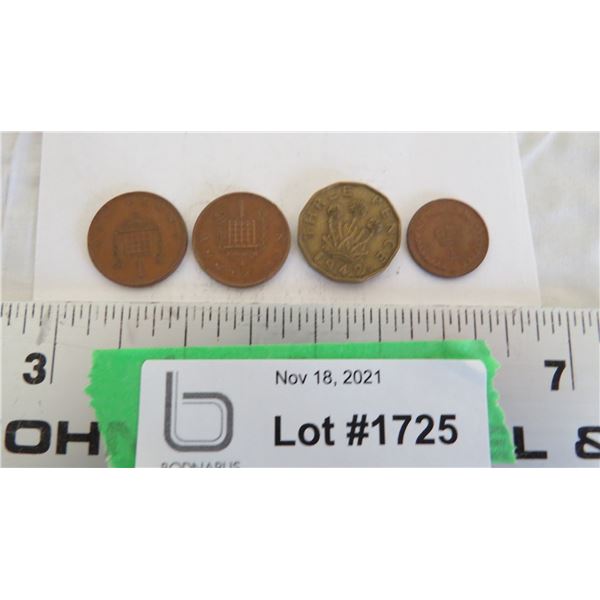 (4) foreign coins