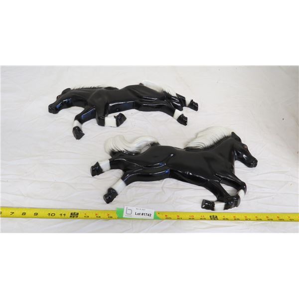 pair of chalkware horses