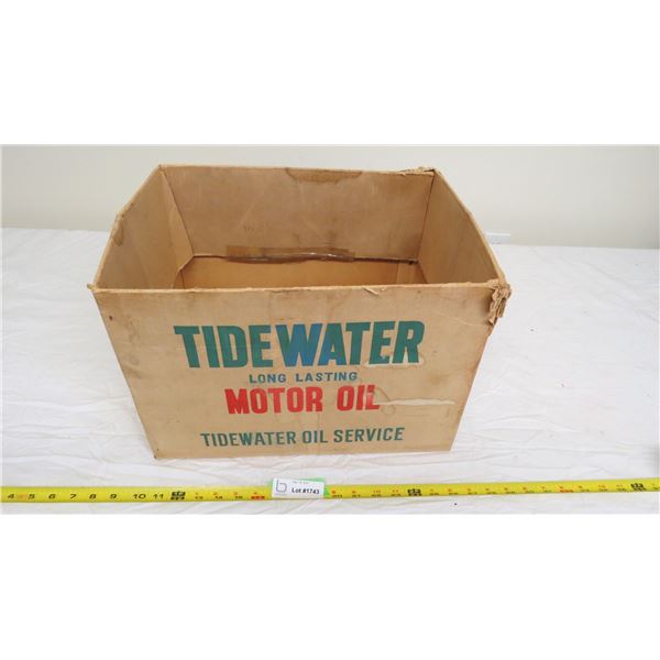 tidewater motor oil cardboard box (empty)