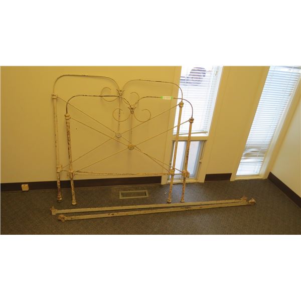 wrought iron bed frame head bard, goot bard - frame is 72" long, 40.5wide