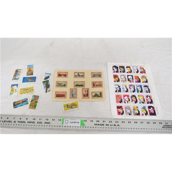 red rose tea cards + stamps