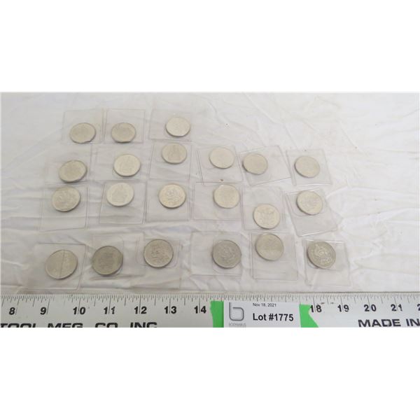 (21) 1980-90-00's 50 cent coins