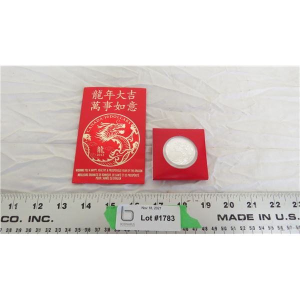 Canada $10 dollar fine sterling silver coin 15.87 grams - 2012