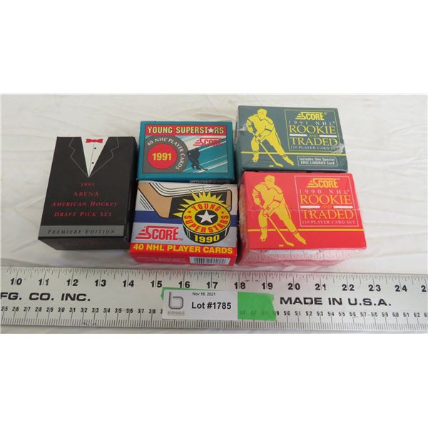 1990,91 score rookie traded set, young superstars, etc (sealed, new)