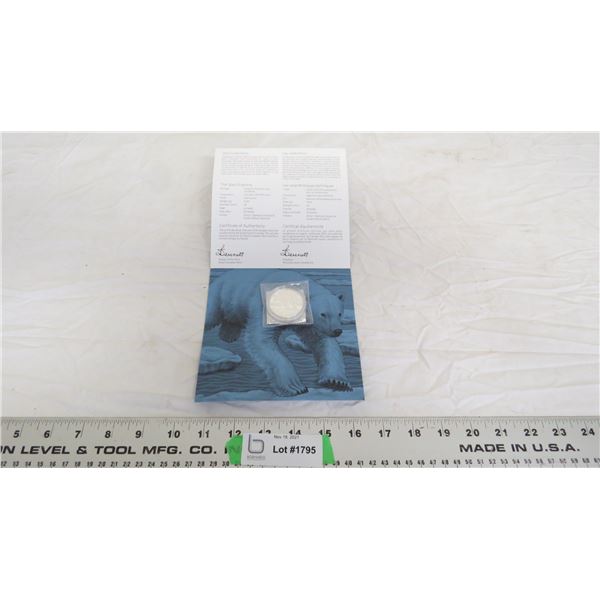 $20 pure silver polar bear 2014 coin