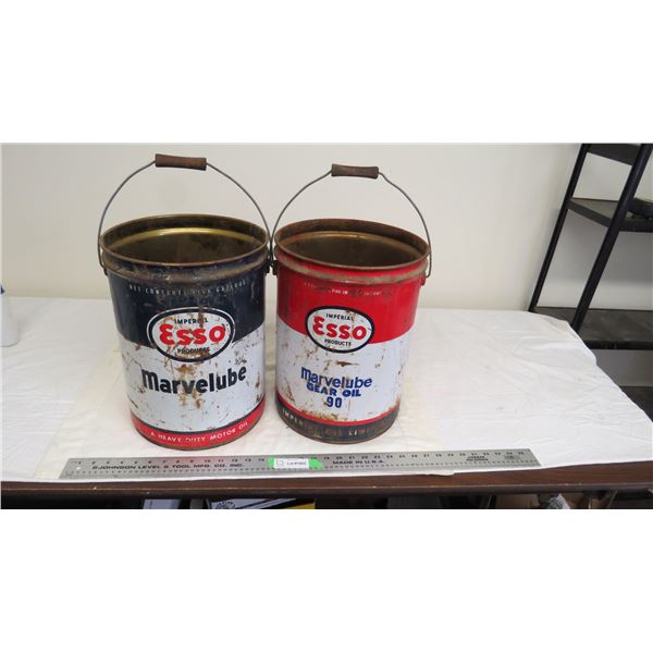 2X The Money - Esso Marvelube 5gal oil pails