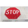 Image 1 : double sided stop, slow, aluminum sign - 17.75x17.75