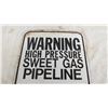 Image 2 : warning high pressure aluminum sign - 11.75x15.75
