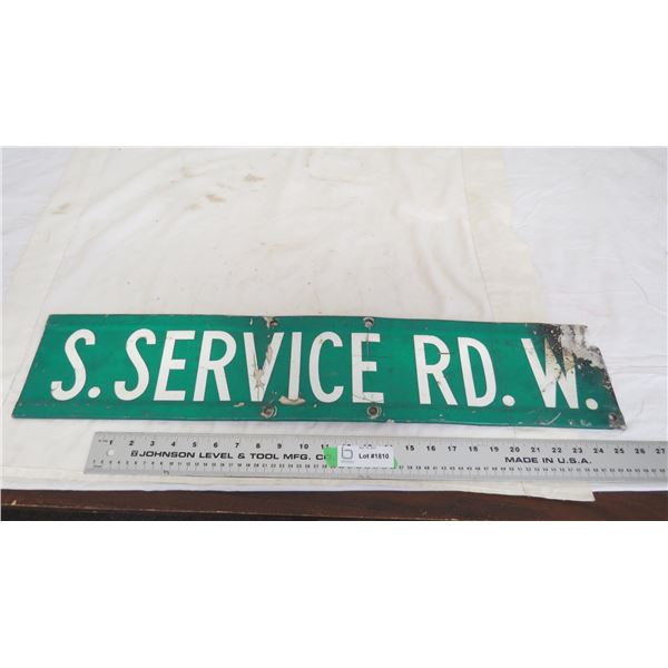 service road aluminum sign 6x30