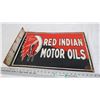 Image 4 : red head motor oils porcelain flange sign - double sided - 24.5" long
