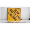 Image 1 : slow watch for children sign - 23.5 square