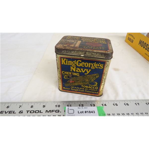 King georges navy chewing tobacco tin - rock city tobacco co