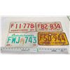 Image 1 : (4) sask license plates