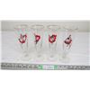 Image 1 : 1950's set of (4) drinking glasses (dancing girl design)