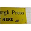 Image 2 : pittsburgh press tin sign 14" long