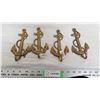 Image 1 : (4) brass hooks