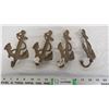 Image 3 : (4) brass hooks