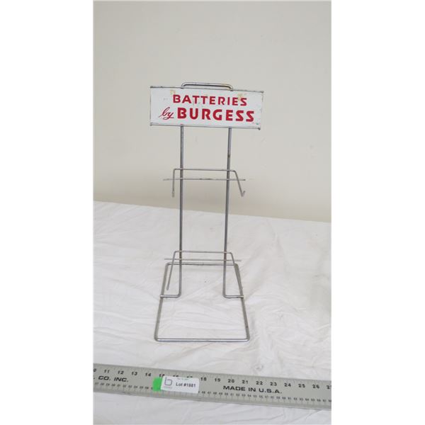 Burgess Batteries display rack (18.5" tall)