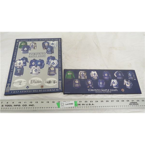 Toronto Maple Leafs wall hangings (2)