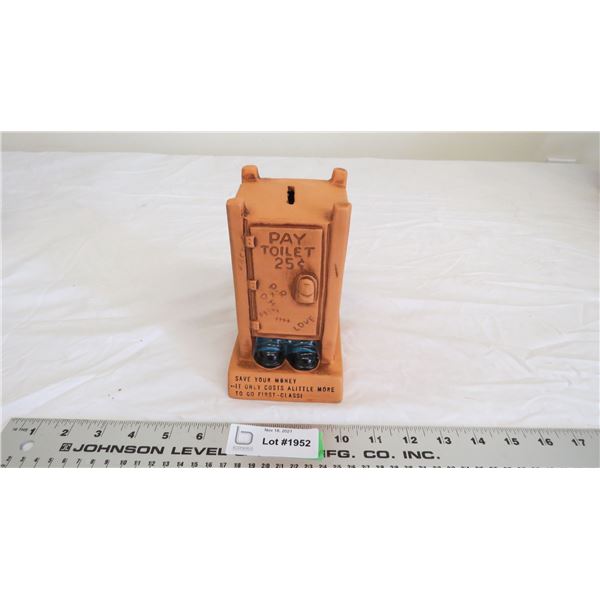 coin bank pay toilet 25c