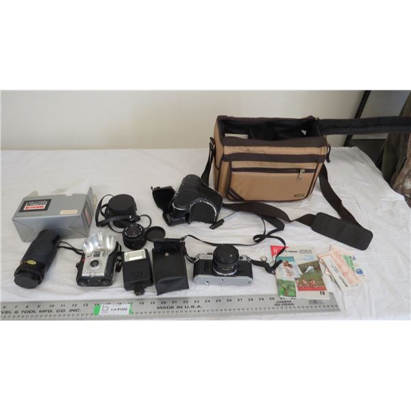 canon AE-1 camera + accessories with case