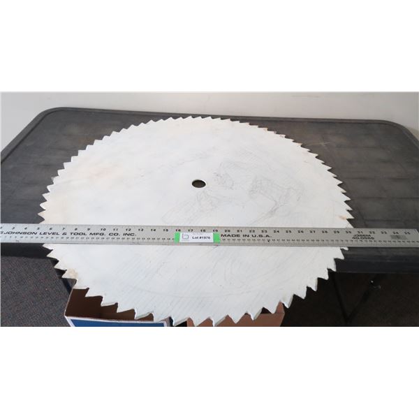 painted saw blade -28.5" diameter