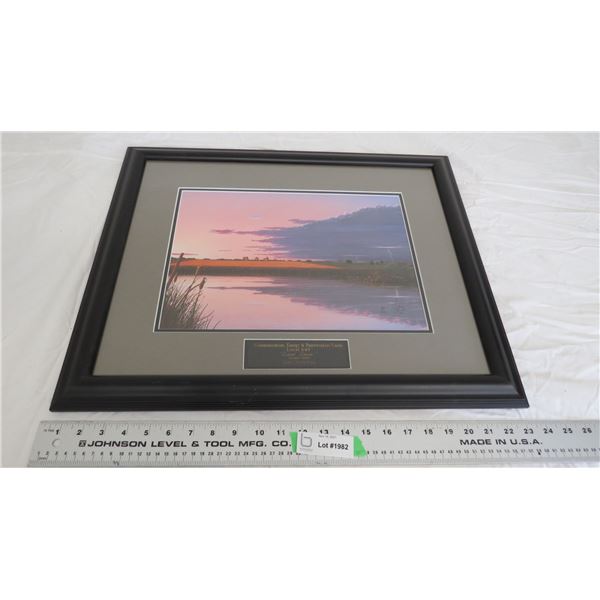 Sunset storm glen scrimshaw print in frame (19x23)