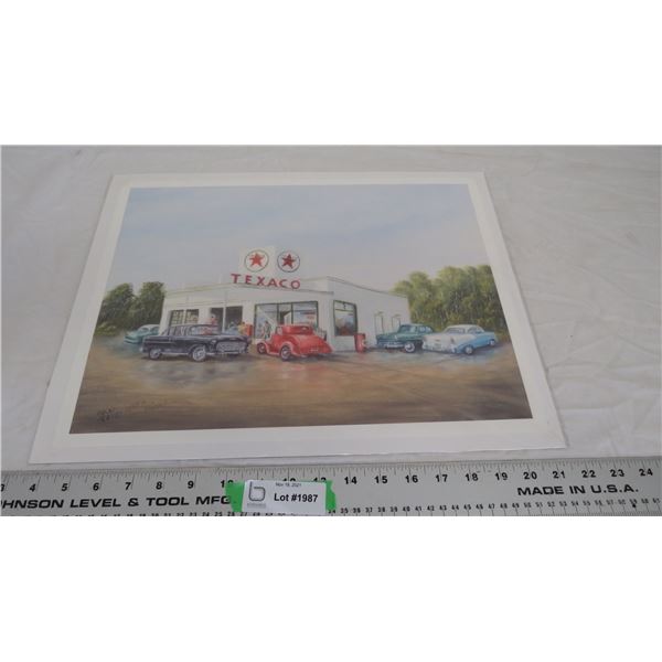 Dan Reid Texaco Station print with certificate