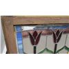 Image 4 : Stained Glass Window Lead Inlet (damaged) loose frame - 41x18