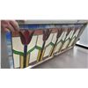 Image 5 : Stained Glass Window Lead Inlet (damaged) loose frame - 41x18