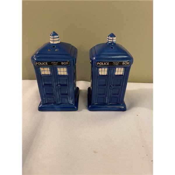 Police Call Box Salt & Pepper Shakers